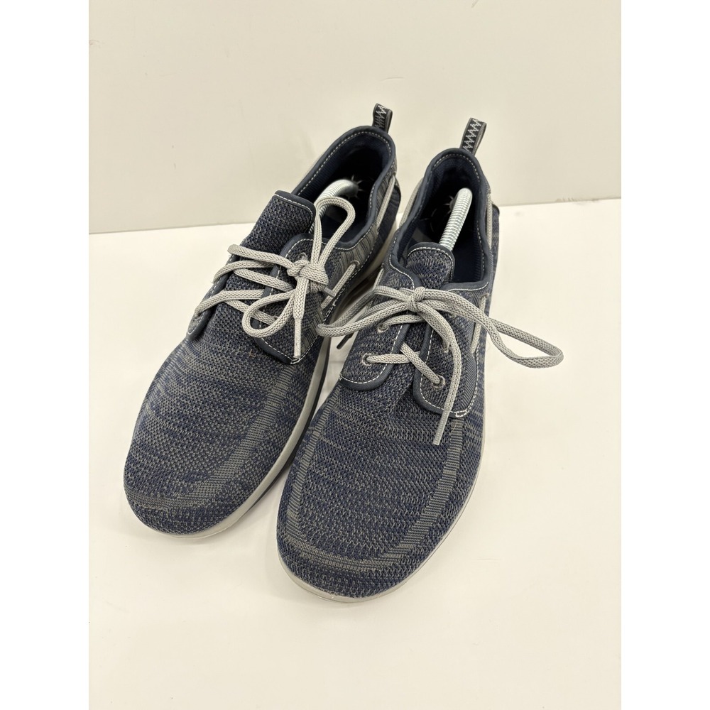 LL Bean Men's Blue & Gray Summer Sneakers, Knit, Lace Up Shoes, 11 M, 503524